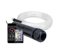 SMTYXS 6W RGBW Voiture Toit Étoile Lumière Smartphone Musique Contrôleur Fiber Optique LED for Ciel Étoilé Plafond Voiture Décoration Intérieure(300pcs 0.75mm 2M)