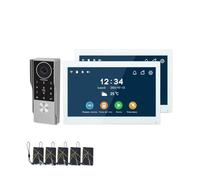 SMTYXS Écran Tactile Compatible avec Câble IP, Caméra Étanche 1080P, WiFi, IPS 7/10 Pouces, 2 Câbles, Sonnette D'interphone Intelligente Tuya avec Câble(1V2 10inch W)