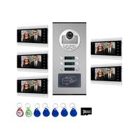 SMTYXS Interphone Vidéo Intelligent Tuya 7 Pouces for Immeuble Multifamilial, Interphone Vidéo Domestique, Sonnette, Caméra, Système De Sécurité for Villa Et Appartement(6-5)