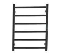 SMTYXS Sèche-Serviettes Électrique Doré for Salle De Bain, Câble Apparent/caché, Réglage La Température, Minuterie, Porte-Serviettes Chauffant Chauffage Rapide et Efficace(Left,Black)