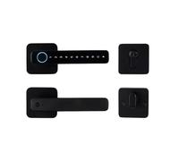 SMTYXS Serrure Électronique Numérique, Scanner D'empreintes Digitales, Serrure De Porte Intelligente, Biométrique Tuya, Serrure À Poignée Électronique For Maison Intelligente(Black with 6085)