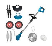 SMTYXS Tondeuse À Gazon Électrique 21 V sans Fil for Jardin, Coupe-Herbe, Longueur Réglable, Pliable, Outils De Jardin for Batterie 18 V(No Battery Charger)