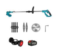 SMTYXS Tondeuse À Gazon Électrique Pliable 12000 TR/Min Tondeuse À Gazon sans Fil Outil Électrique Portatif Réglable for Batterie 18 V(1 Battery)