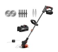 SMTYXS Tondeuse À Gazon Électrique Portative sans Fil 500 W, Puissante Tondeuse À Gazon, Coupe-Herbe Évolutive, Désherbeur, Outil Électrique for Batterie 18 V(with 1XBattery)