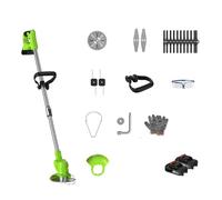 SMTYXS Tondeuse À Gazon Électrique sans Fil 21 V, Longueur Réglable, Outils De Jardinage Domestiques Compatibles avec Batterie 18 V(Green)