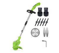 SMTYXS Tondeuse À Gazon Électrique sans Fil 800 W Pliable 18 000 PRM Coupe-Herbe Désherbeur Tondeuse À Gazon Outil De Jardin Réglable(with 2XBattery)