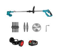 SMTYXS Tondeuse À Gazon Électrique sans Fil, Tondeuse Pliable Et Réglable, Outils Électriques De Coupe Et D'élagage De Jardin Efficaces for Batterie 18 V(1 Battery)