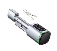 SMTYXS Tuya APP Mot De Passe Numérique Carte RFID Bluetooth Serrure À Cylindre TTLock WIFI Télécommande Sans Clé Électronique Numérique Serrure De Porte Intelligente(Ttlock Silve gateway,A 35 B 35)