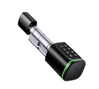 SMTYXS Tuya - Serrure Intelligente Avec Mot De Passe, Carte RFID, TTlock, Bluetooth, Cylindre, Application, Télécommande, Déverrouillage, Serrure Électronique Numérique(Tuya Black gateway,A 30 B 30)