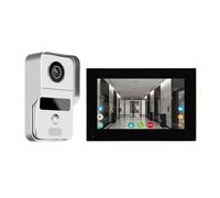 SMTYXS Tuya - Visiophone Intelligent WiFi, Interphone Vidéo for La Maison, 1080P RFID, Visionneuse De Porte sans Fil, Caméra, Interphone, Écran 7 Pouces, Enregistrement De Mouvement(1 to 1 Indoor)