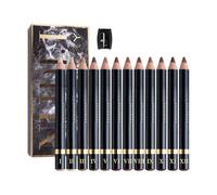 Smudge - Lot de 12 crayons de couleur pour les yeux - 12 couleurs - Fard à paupières lisse - Tenue longue tenue - Glisse sur la formule - Imperméable - Outil de maquillage pour femmes et hommes