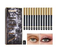 Smudge-Proof Eye Liner Lot de 12 crayons de couleurs pailletées | Maquillage des yeux pour femmes, hommes et maquilleurs, faciles à utiliser, parfaits pour créer une