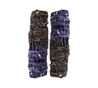 Smudge Stick, réversible Violet Sauge et Noir, Protection et Puissance 10,2 cm, Lot de 2