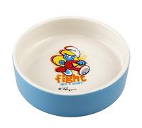 Smurfs duvoplus, Gamelle la Schtroumpfette 300ml - 14,2x14,2x4cm Céramique émaillée de qualité, Résistant et Stable, pour Aliments humides, Aliments secs et de l'eau, Lavable au Lave-Vaisselle