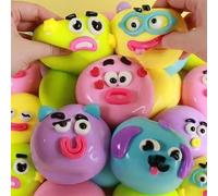 Smushers Squishy DIY Curiosities Dog Face Swap Soft Moldable Slow Rise Squeeze Toy Blind Box Relaxing Sensory Gift D