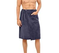 SMXUP Jupe de bain pour homme, short de nuit, short de sommeil, short de bain, serviette de bain courte pour homme, jupe de douche, jupe de serviette pour la maison, la salle de sport, le spa, la