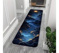 SMXVRC Cosmique Étoile Rivière Coureur Tapis, 60x180cm, 3D Visuel Illusion Extérieur Espace Entrée Moquette, Machine Lavable Hangar Résistant Durable, Absorbant Antidérapant pour Couloir