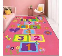 SMXVRC Enfants Ciel et Enfer Tapis pour Enfants, 180x260cm, Fleurs Libellule Montgolfière Moquettes de Jeu, Haute qualité Antidérapant Les Minces Coiffure Décoration intérieure pour Terrasse