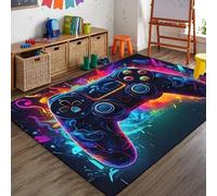 SMXVRC Joueur Manette Zone Tapis, 70x140cm, Jeu Contrôleur Jeu Thème Intérieur Zone avec, Nursery Décor Doux Lavable Moquette, Absorbant Non Pli Respirant Sol Tapis pour Chambre côté Jardin
