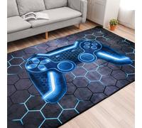 SMXVRC Manette de Jeu 3D Zone Tapis, 160x200cm, Cool Jeu Console Salle de Jeux Tapis, Jeux vidéo Tapi pour Chambre des garçons, Lavable Antidérapant Imprimé Moquette pour Chambre d'adolescent