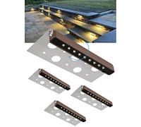 SMY Lighting Lot de 4 17.3cm 2.5W LED Hardscape Éclairage Soutènement Appliques Murales, IP68 Étanche 12V-36V Basse Tension AC/DC Blanc Chaud 2700K Hardscape Pavé Lumière Extérieur Paysage Lumières