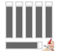 SMYJDMM Lot de 36 mines de rechange pour crayon Menuisier - 2,8 mm - Pour porte-mine - Pour marqueur de trous de perçage sur bois, métal, carrelage en béton - Noir