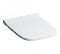 Keramag Smyle Smyle Slim SiÃšge WC avec couvercle, enveloppant, antibactÃ©rien, charniÃšres QuickRelease, blanc, avec mÃ©canisme de fermeture souple - 500.687.01.1