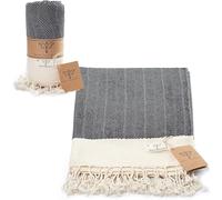 Smyrna Couverture Grande Taille en Coton | 127 x 152 cm | Jeté de Canapé Literie, Fauteuil, Sofa, Salon | Housse Canapé d'angle | Couvre-Lit Légère et Douce | Couverture Décorative de Haute Qualité