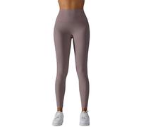 SMYTJSYC Leggings de yoga pour femme - Legging de fitness pour course à pied, cyclisme, vêtements de sport d'été - Taupe-M