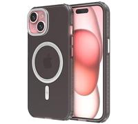SMYTU Coque Magnétique pour iPhone 15 6.1 Pouces Compatible avec MagSafe, Mat Transparente Protection Antichoc Souple Silicone TPU étui Bumper Housse Case Cover pour iPhone 15, Noir