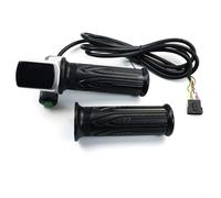 SMZhomeone 1 paire de poignées d'accélérateur de vélo électrique 36 V avec écran LCD, 6 fils en caoutchouc pour guidon de scooter électrique, noir pour les trajets quotidiens et l'équitation