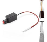 SMZhomeone Allumeur à impulsion pour chauffage à gaz extérieur, bouton ABS ignifuge, module d'allumage électronique, compatible avec chauffage de terrasse et table de feu, noir, nécessite une pile AAA
