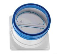 SMZhomeone Amortisseur rond en PVC pour conduit d'air avec valve anti-retour pour pot d'échappement de salle de bain et cuisine, diamètre extérieur de 178 mm, blanc