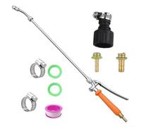 SMZhomeone Baguette d'arrosage de jardin 72 cm réglable avec buses de 0,95 cm et 0,6 cm, construction en métal, poignée verrouillable pour irrigation de jardin, lavage de voiture