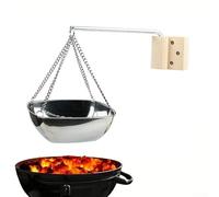 SMZhomeone Bol d'aromathérapie en acier inoxydable avec bras oscillant réglable pour une utilisation traditionnelle et infrarouge de sauna - Diffuseur d'huiles essentielles