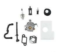 SMZhomeone Carburateur de rechange pour tronçonneuses STIHL-MS170, MS180, MS180C, 017, 018 avec ligne de carburant, conduite d'huile, filtre à air, filtre à carburant, filtre à huile, ensemble de