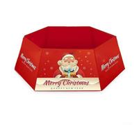 SMZhomeone Collier de sapin de Noël en métal avec motif Père Noël flocon de neige en tissu non tissé 60 x 80 x 25 cm, support de tablier pour décoration festive (01)