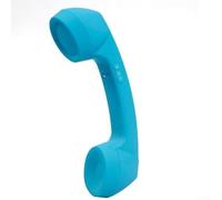 SMZhomeone Combiné téléphonique rétro sans fil compatible Bluetooth avec design anti-rayonnement, microphone externe et chargement USB, pour téléphones portables et ordinateurs (bleu)