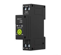 SMZhomeone Disjoncteur intelligent pour ZIGBEE avec compteur d'énergie et télécommande via TUYA ou pour l'application Smart Life, protection réglable contre les surintensités, noir, pour la gestion de
