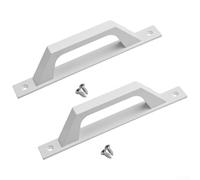 SMZhomeone Ensemble de poignées de porte de grange modernes en alliage d'aluminium pour porte coulissante intérieure et extérieure - Pour abri de grange, garage (blanc)