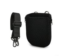 SMZhomeone Étui de transport pour haut-parleur portable JBL GO5/GO4 avec protection élégante en maille, poche de rangement respirante, bandoulière réglable pour une utilisation en extérieur et en