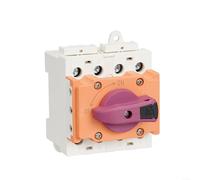 SMZhomeone Interrupteur de déconnexion solaire photovoltaïque CC 32 A 1000 V Module d'isolation ignifuge Contacts argentés Bouton flexible pour distribution d'énergie (orange)