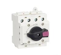 SMZhomeone Interrupteur de déconnexion solaire photovoltaïque CC 32 A 1000 V Module d'isolation ignifuge Contacts argentés Bouton flexible pour distribution d'énergie (Noir)