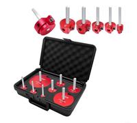 SMZhomeone Kit d'alésoir de tuyau PPR 8 pièces avec hexagone de 1,9 cm pour nettoyage de raccords en PVC, PVC, ABS, ensemble en carbure pour travaux de réparation de canalisations de plomberie, rouge