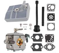 SMZhomeone Kit de carburateur de tronçonneuse 17 pièces pour 030 031 032 030Av 031Av 032Av 032Av, remplacement pour 1113 120 1612 1603, construction en métal et plastique pour bûcheron extérieur