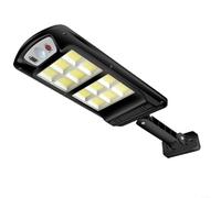 SMZhomeone Lampadaire solaire avec détecteur de mouvement, étanche IP65, télécommande, 12 côtés, éclairage lumineux COB pour jardin, allée, cour, noir