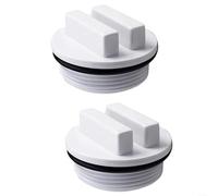 SMZhomeone Lot de 2 bouchons de vidange de piscine filetés de 3,8 cm avec joint torique pour Hayward Sp1022C pour PENTAIR pour JANDY Empêche les dommages causés par le gel dans le sol hors sol (blanc)