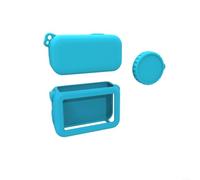 SMZhomeone Lot de 2 coques de protection en silicone souple avec cache d'objectif pour Dji pour Osmo pour caméra d'action Nano Action Camera antichoc Accessoire intégral pour sports de plein air Bleu