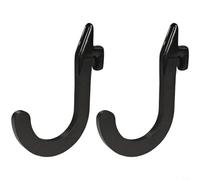 SMZhomeone Lot de 2 crochets en J pour cage à squat avec trou de 16 à 25 mm en acier robuste et revêtement en PVC antidérapant Rouge Accessoires de fitness à domicile (8 pièces)