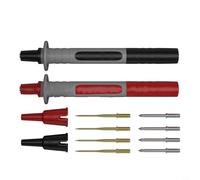 SMZhomeone Lot de 2 multimètres Sonde de test pour tous les types de câbles de test de 4 mm - Aiguille interchangeable - Stylo de test multi-usages - Revêtement en nickel PE PVC
